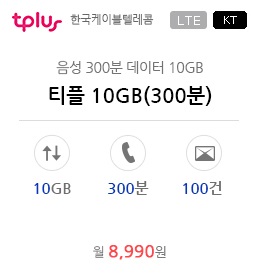 티플 10GB(300분)